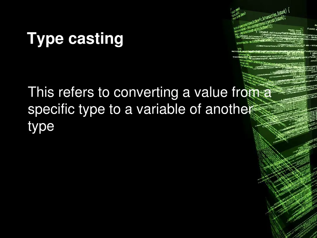 type casting