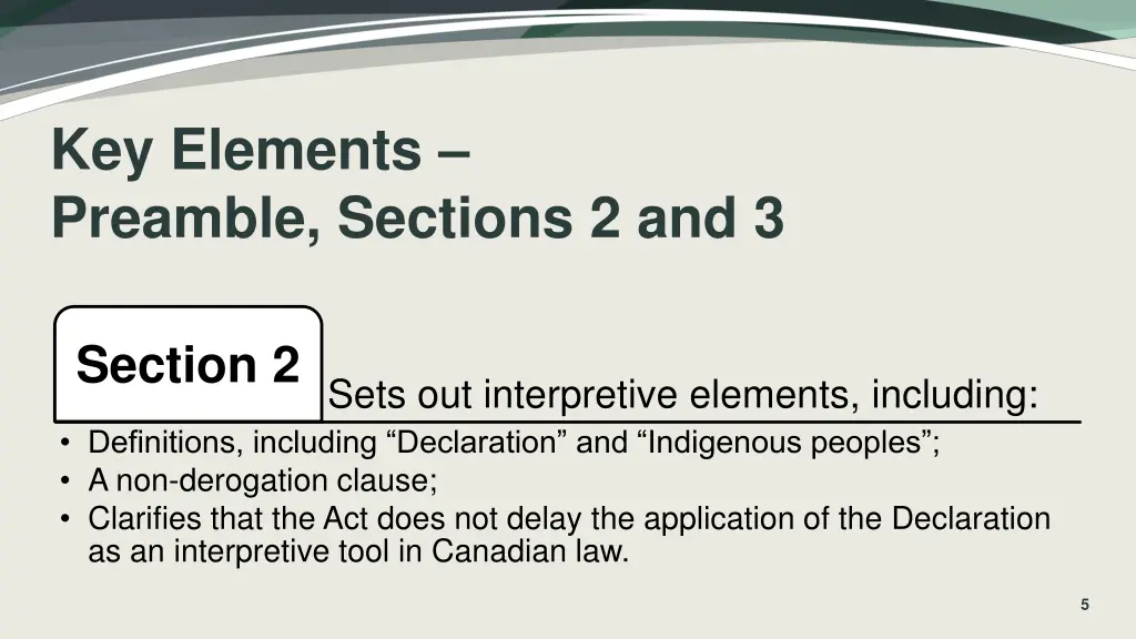 key elements preamble sections 2 and 3 1