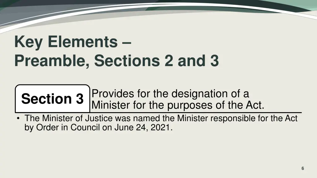 key elements preamble sections 2 and 3 2