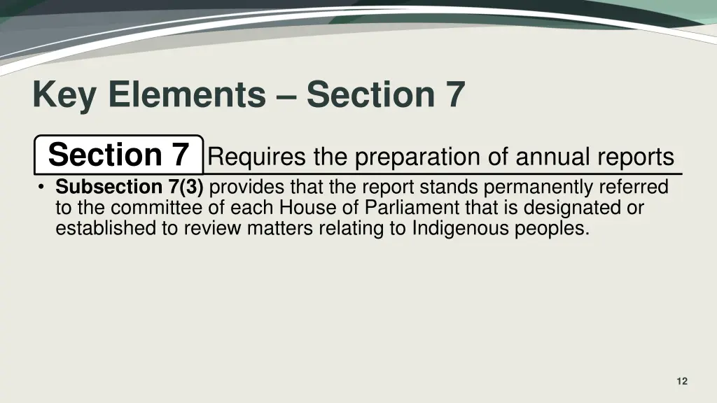 key elements section 7 1