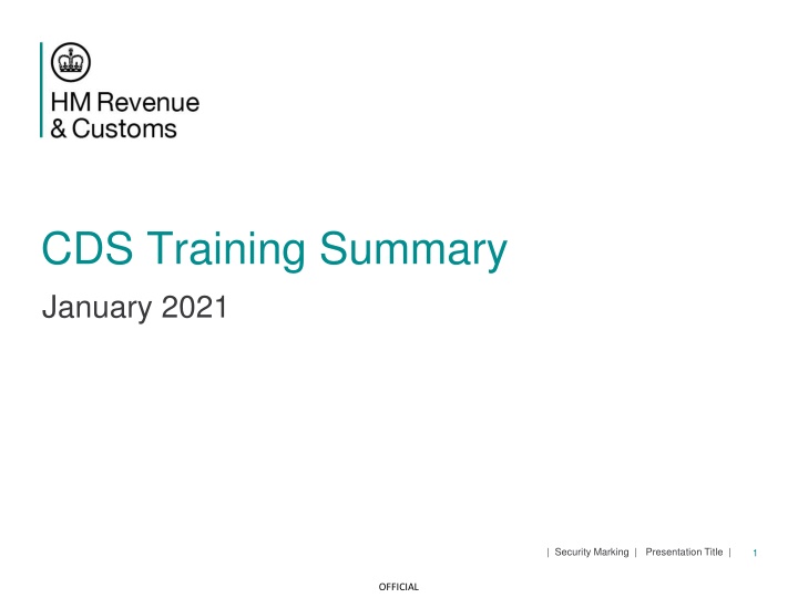 cds training summary january 2021