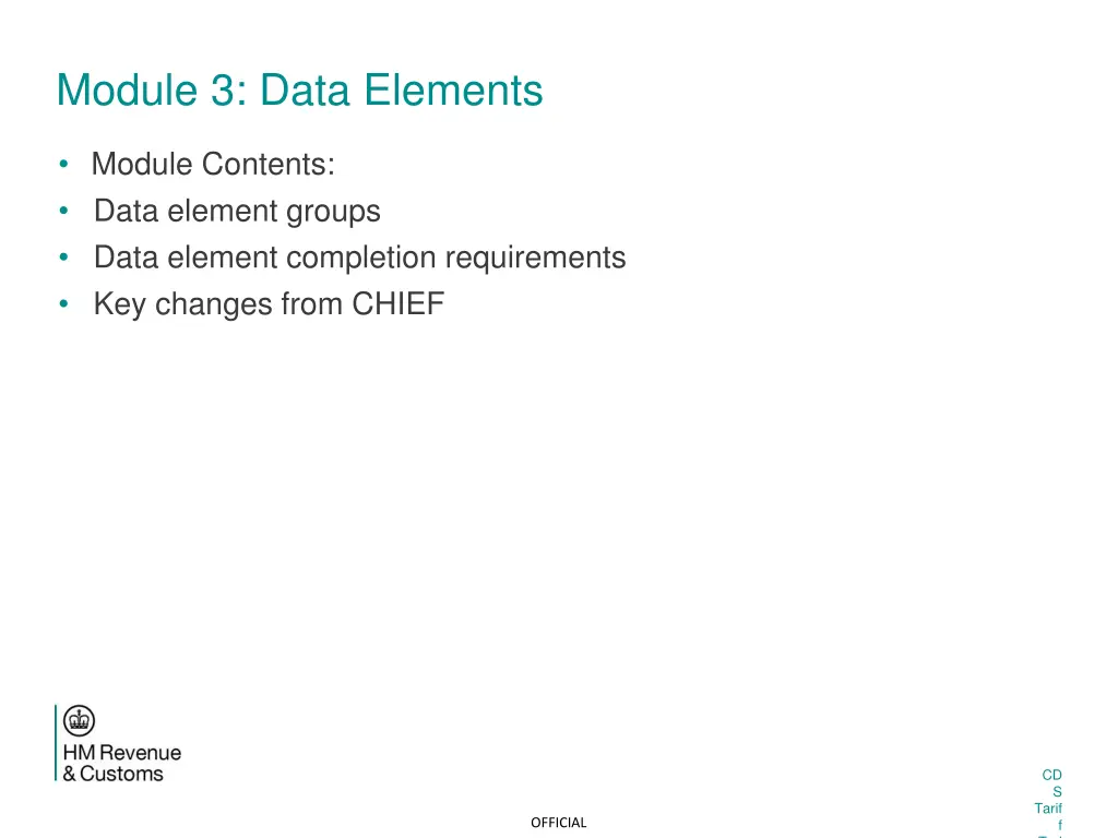 module 3 data elements