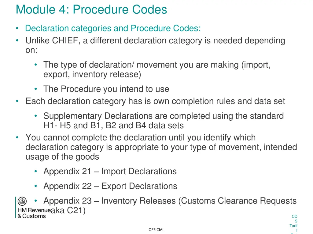 module 4 procedure codes 4