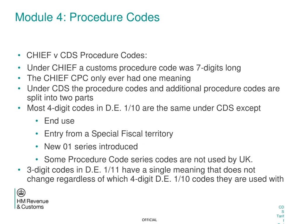 module 4 procedure codes