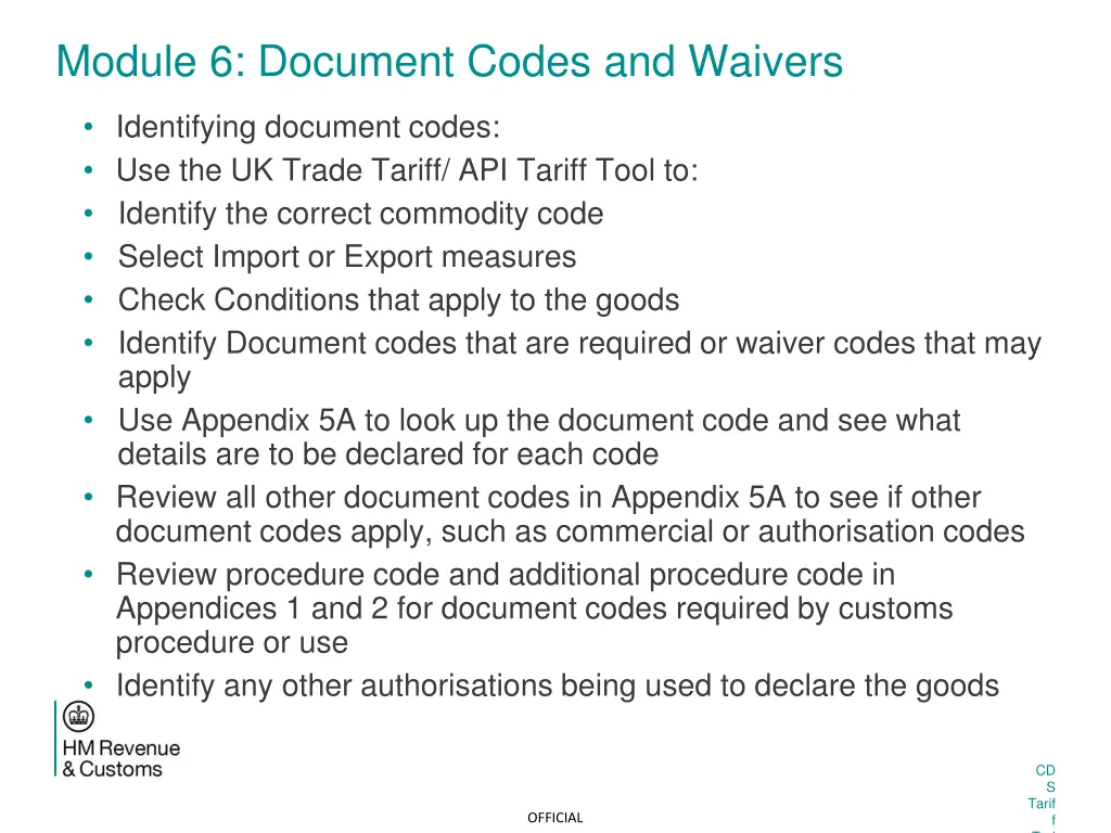 module 6 document codes and waivers 2