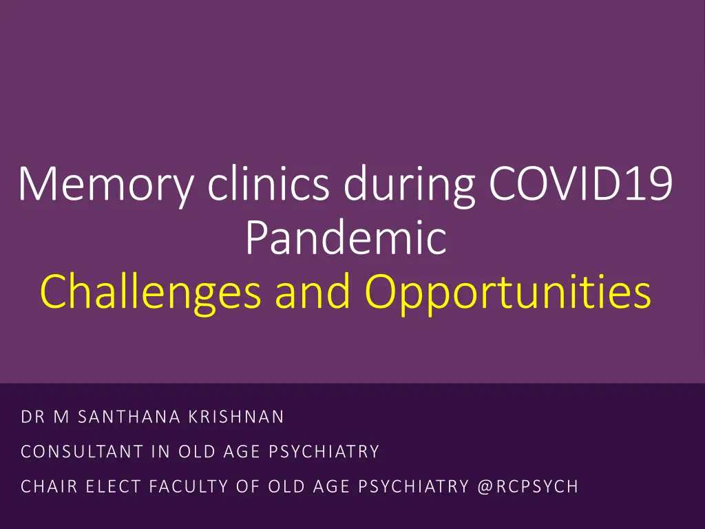 memory clinics during covid19 pandemic challenges