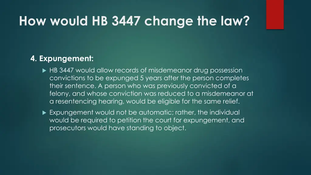 how would hb 3447 change the law 3