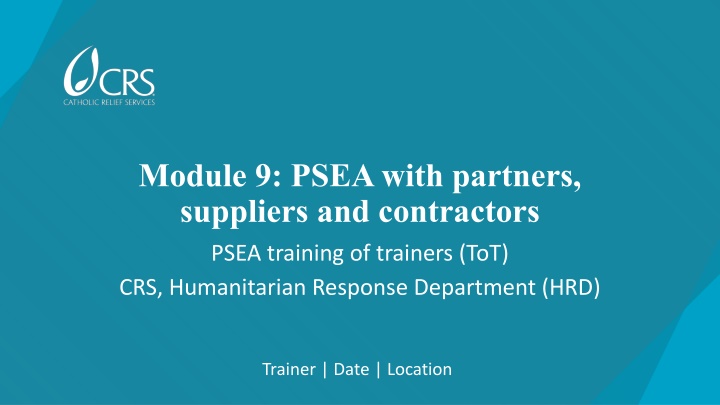 module 9 psea with partners suppliers