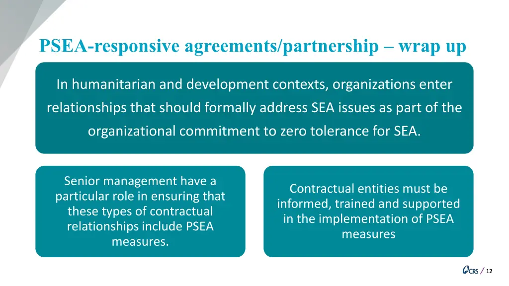 psea responsive agreements partnership wrap up