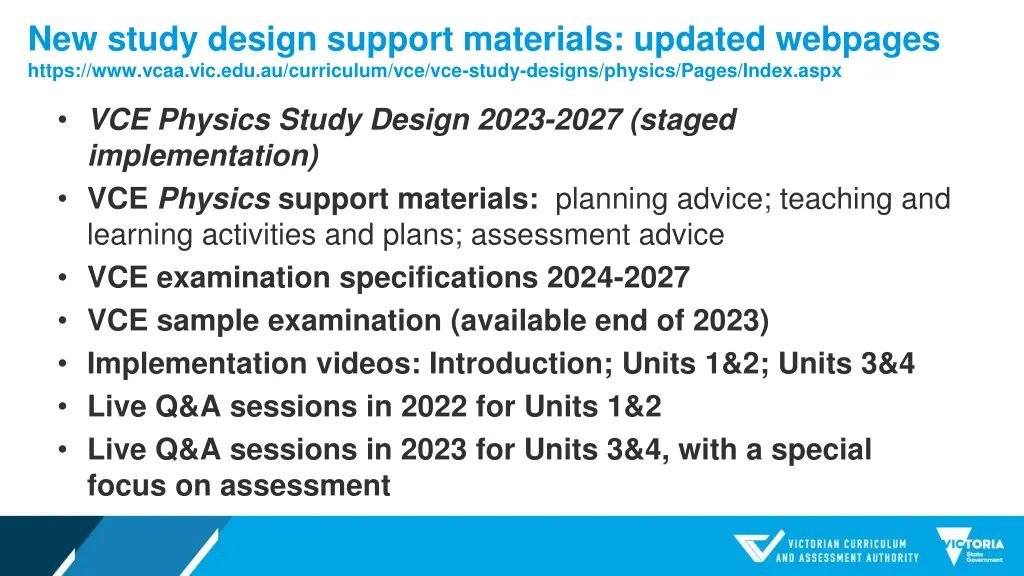 new study design support materials updated