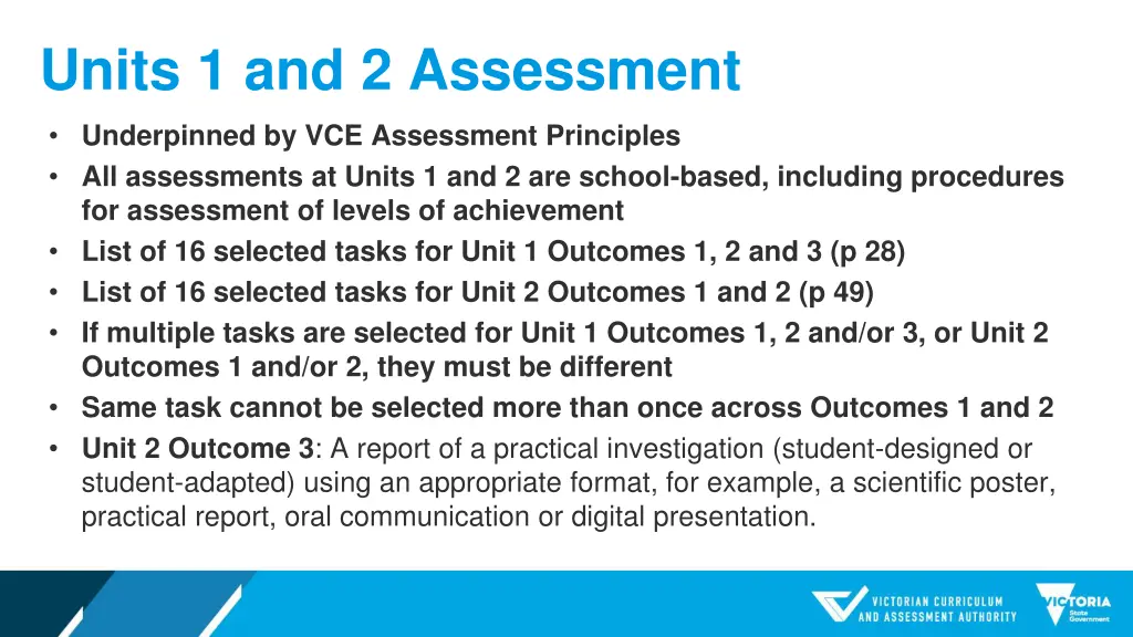 units 1 and 2 assessment