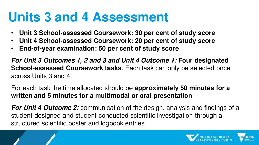 units 3 and 4 assessment