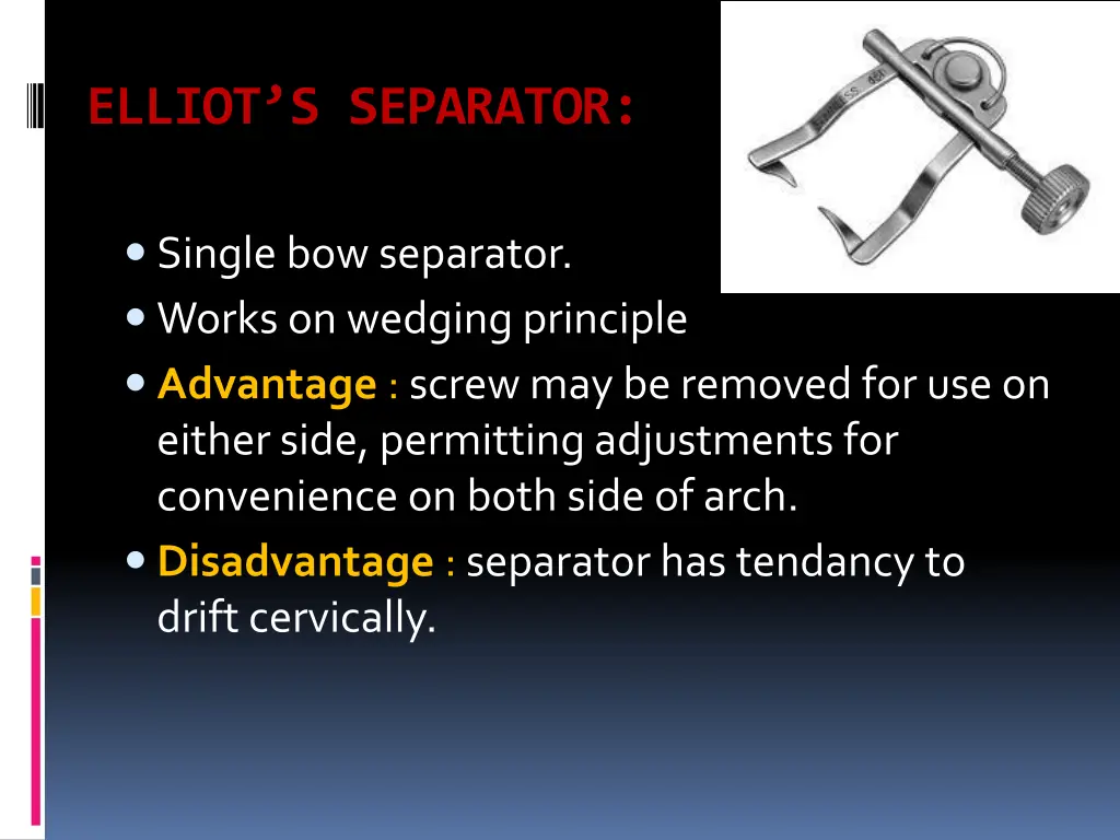 elliot s separator