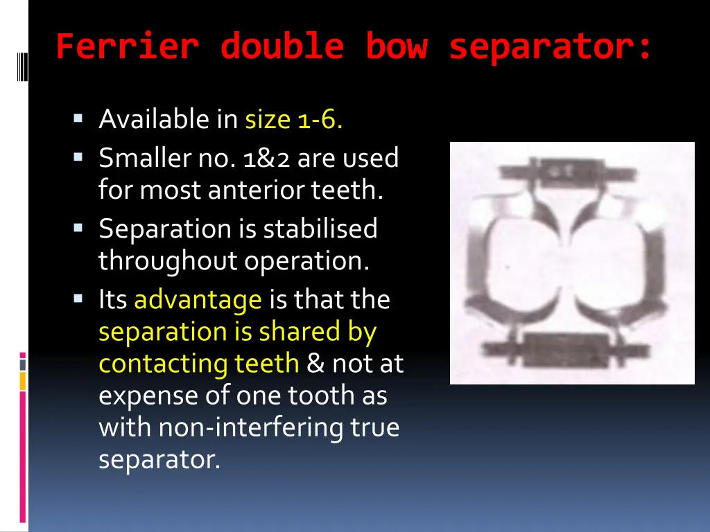 ferrier double bow separator