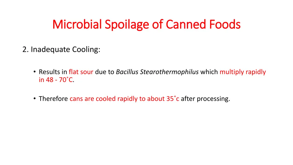 microbial spoilage of canned foods microbial 1