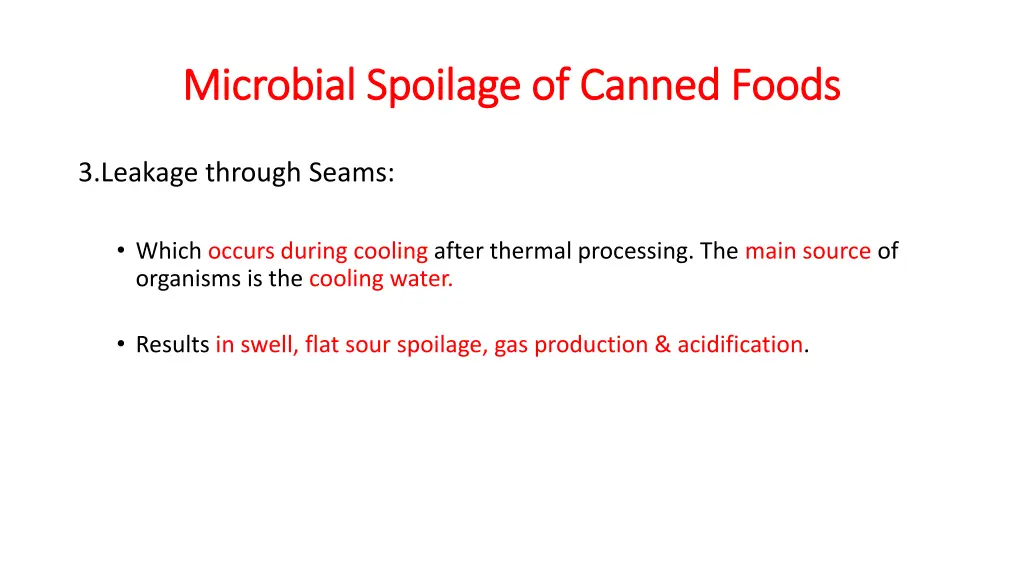 microbial spoilage of canned foods microbial 2