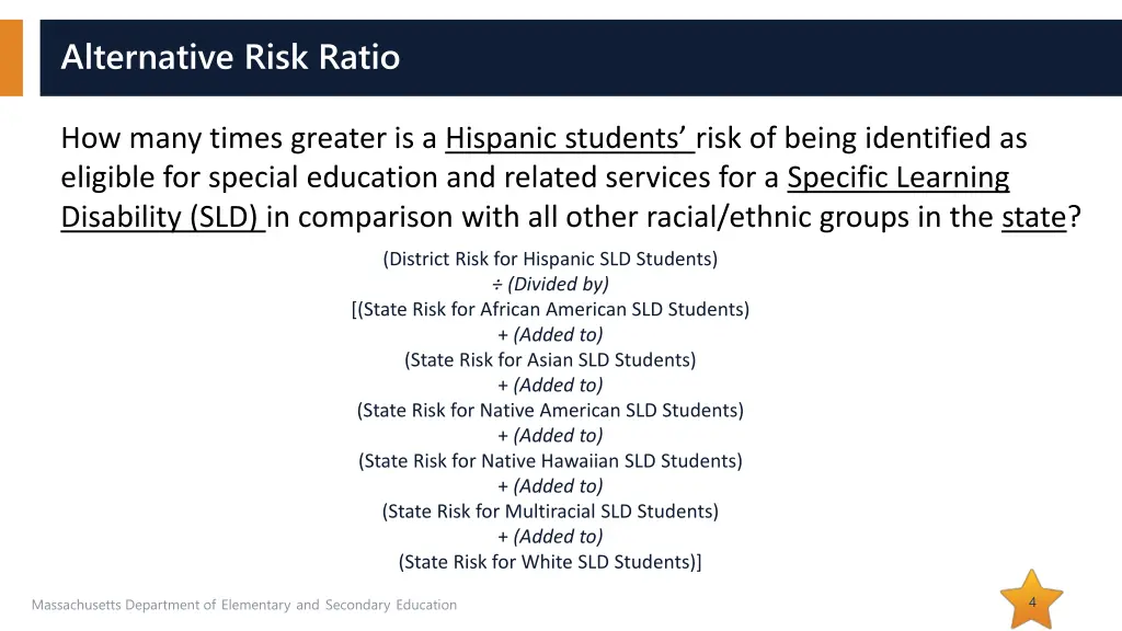 alternative risk ratio