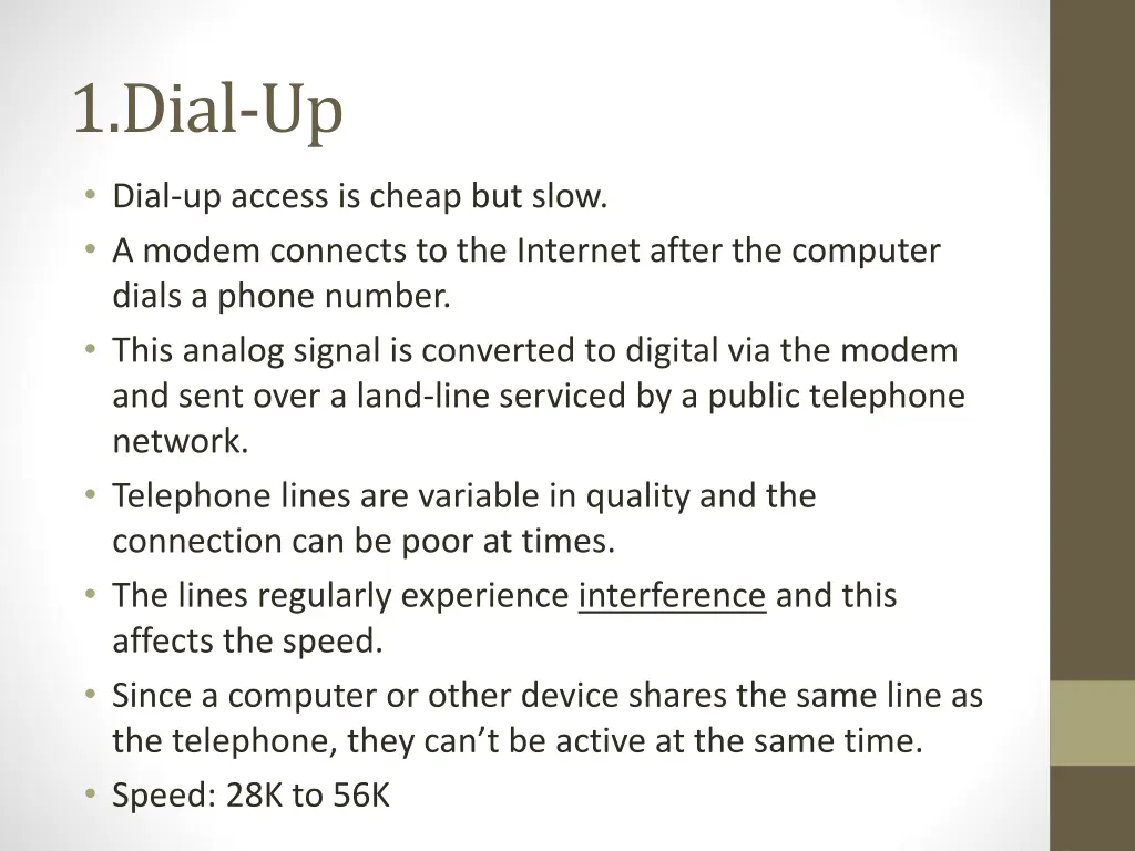 1 dial up