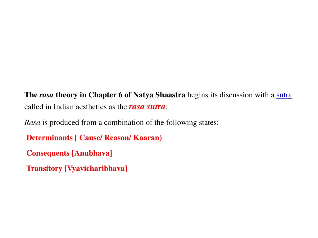 the rasa theory in chapter 6 of natya shaastra