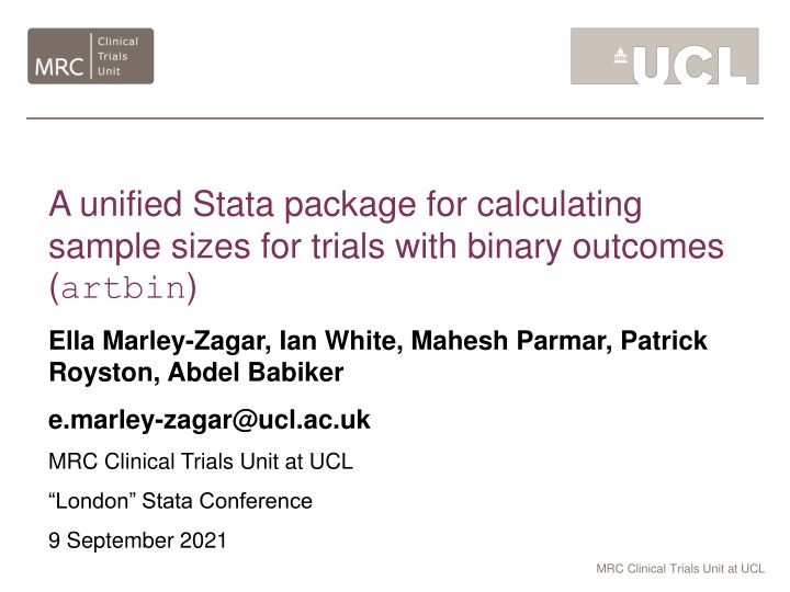 a unified stata package for calculating sample