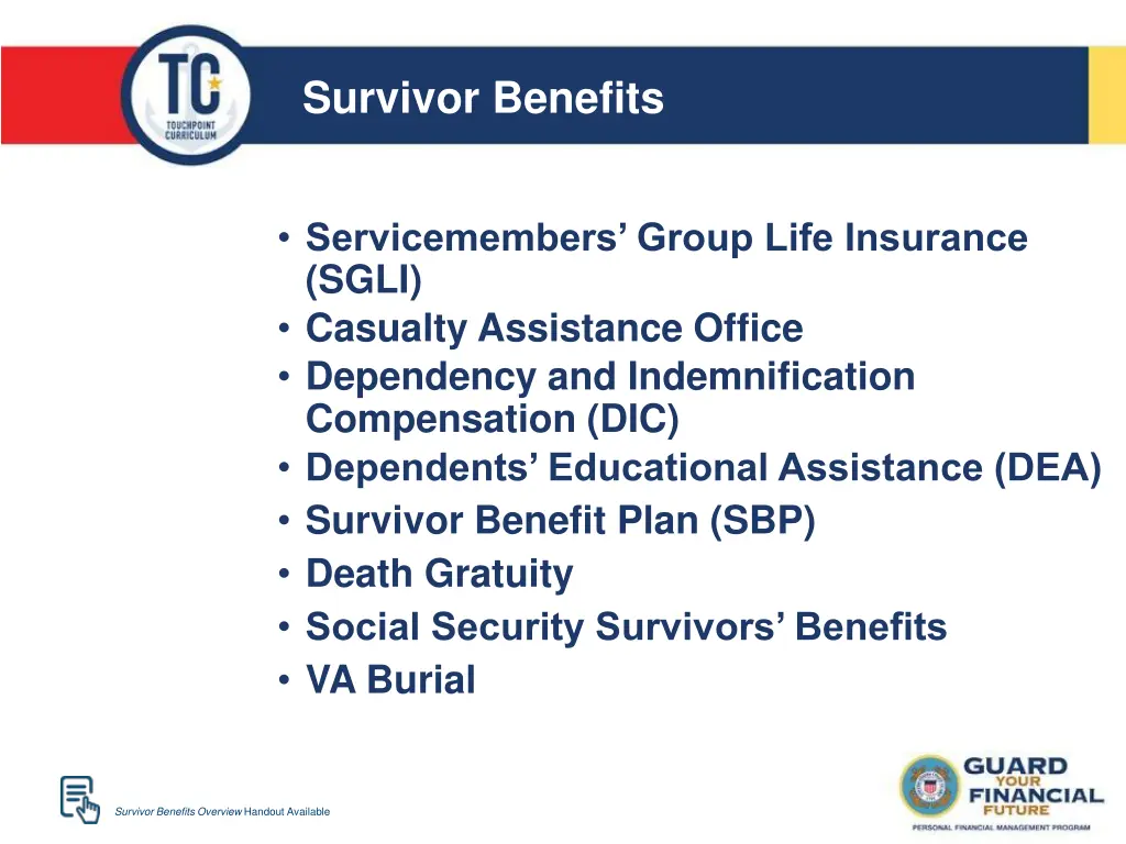 survivor benefits