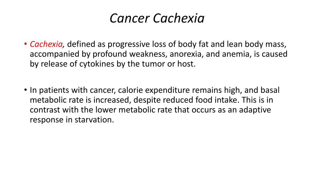 cancer cachexia