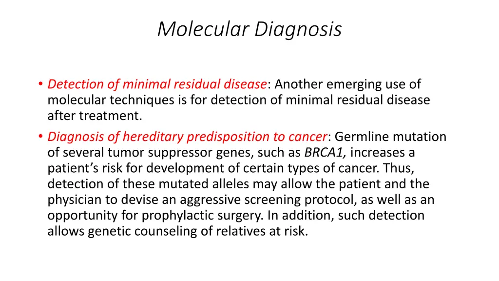 molecular diagnosis 2