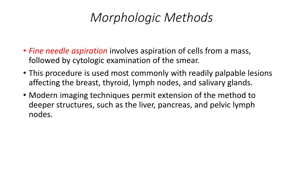 morphologic methods 1