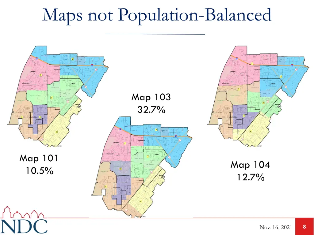 maps not population balanced