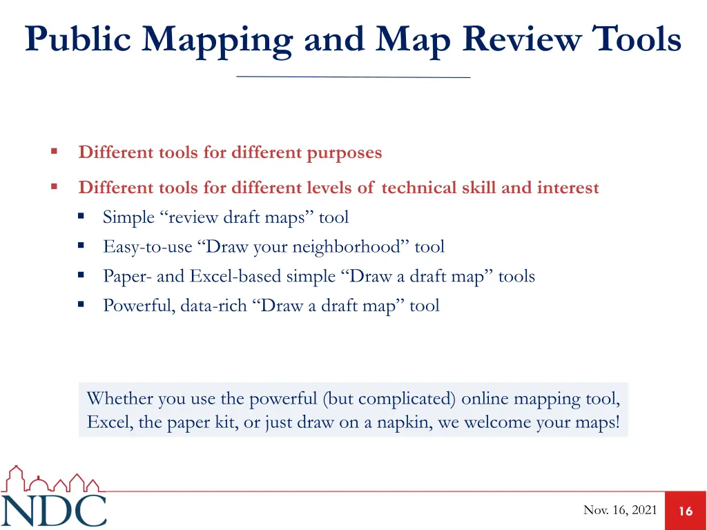 public mapping and map review tools