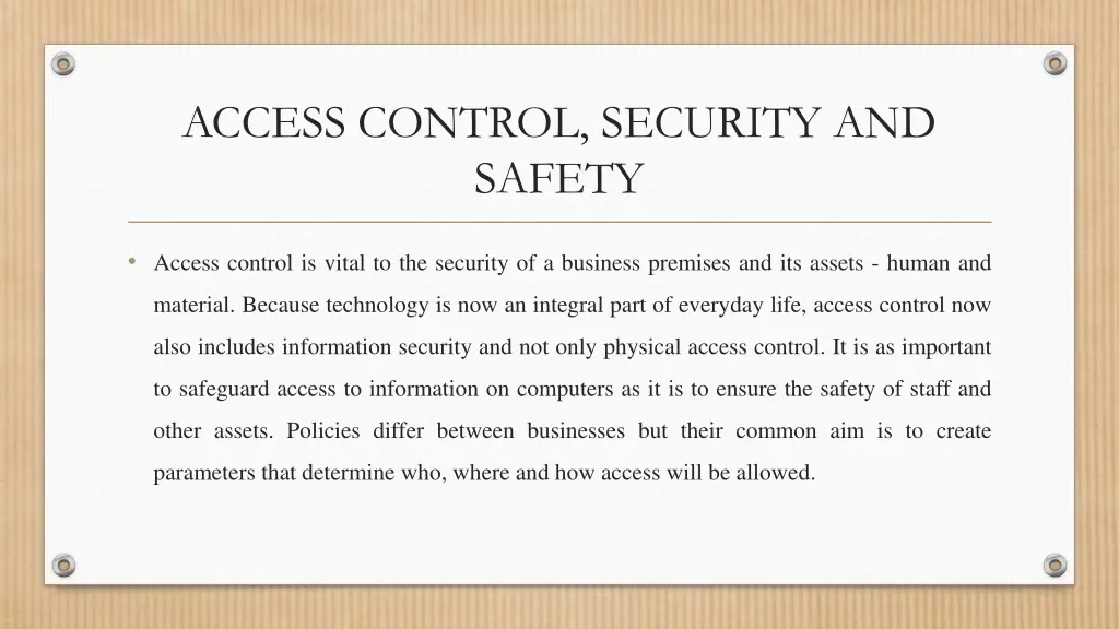 access control security and safety