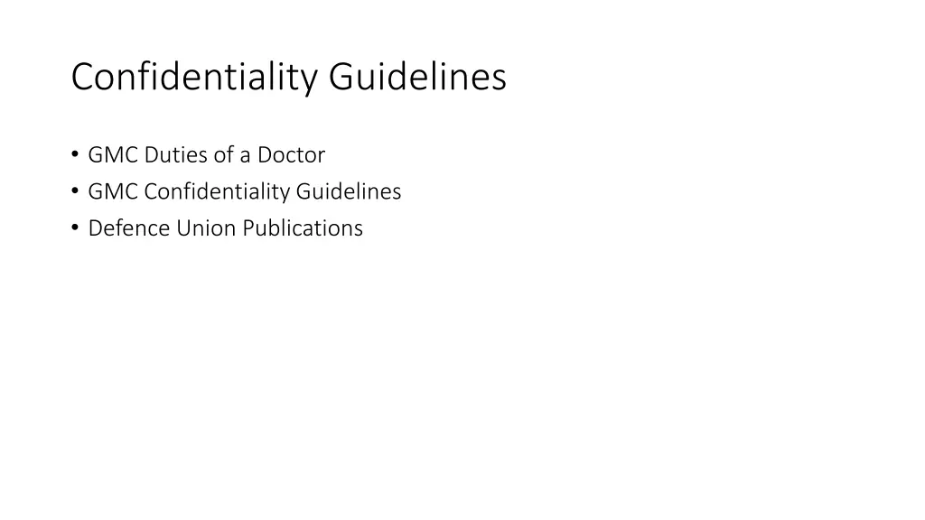 confidentiality guidelines