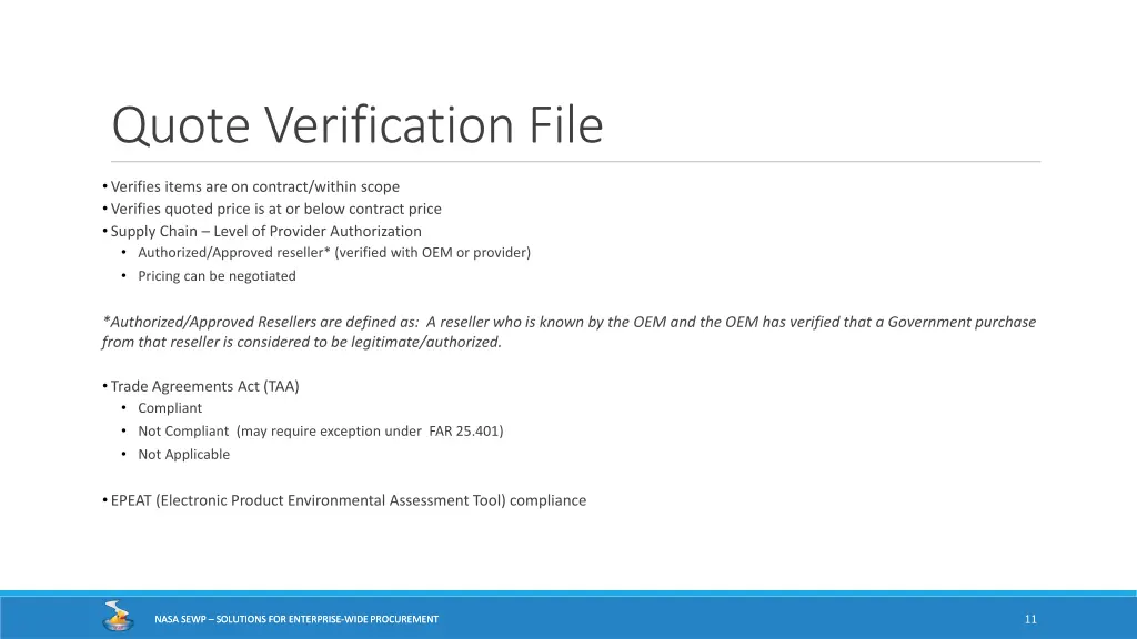 quote verification file