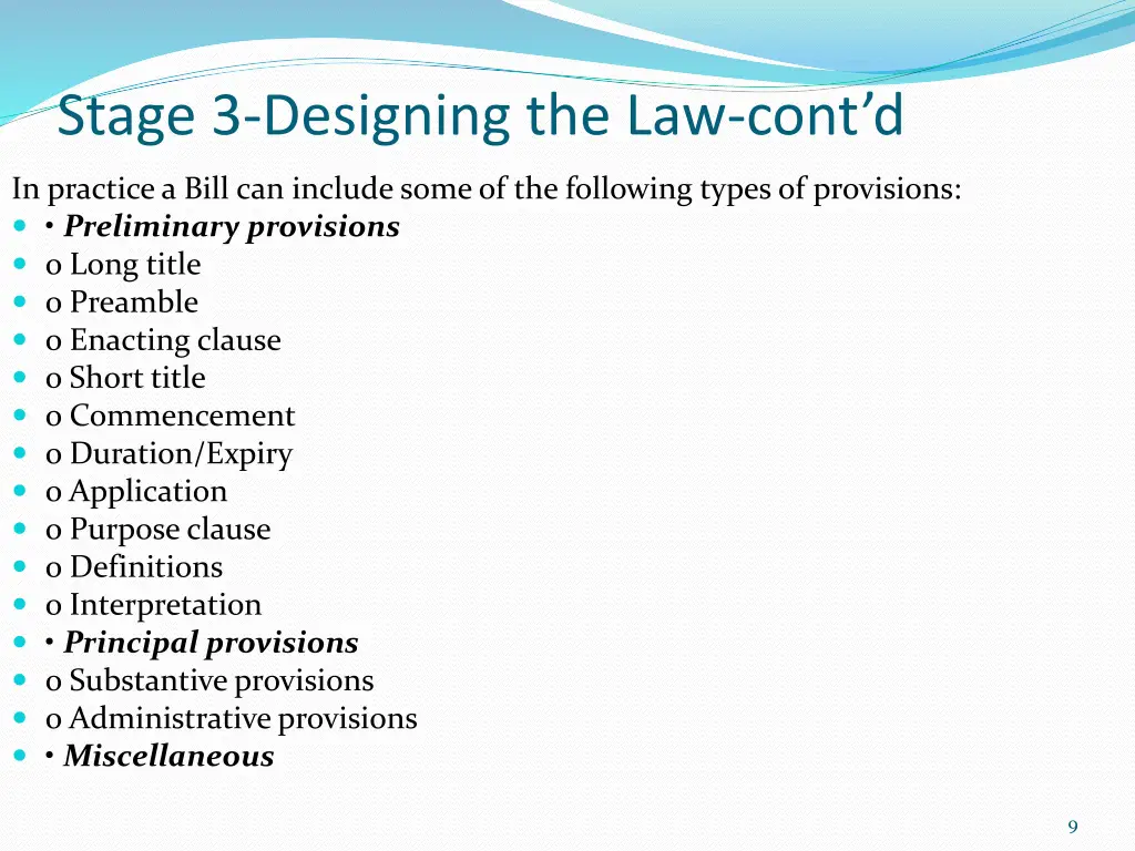 stage 3 designing the law cont d