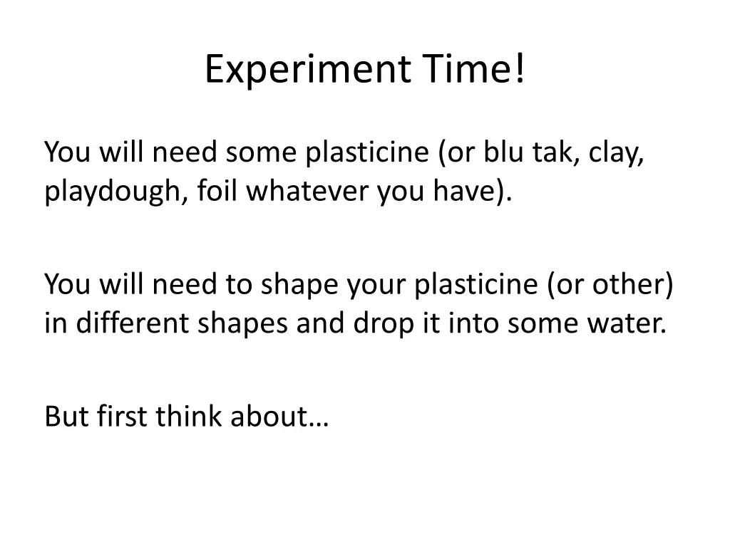 experiment time