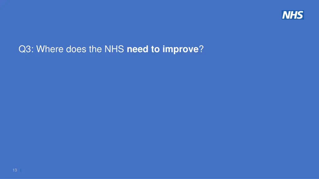 q3 where does the nhs need to improve