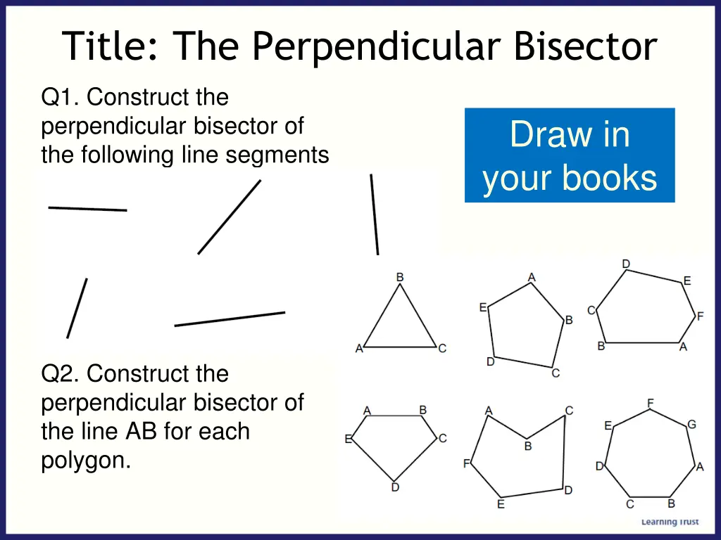 title the perpendicular bisector