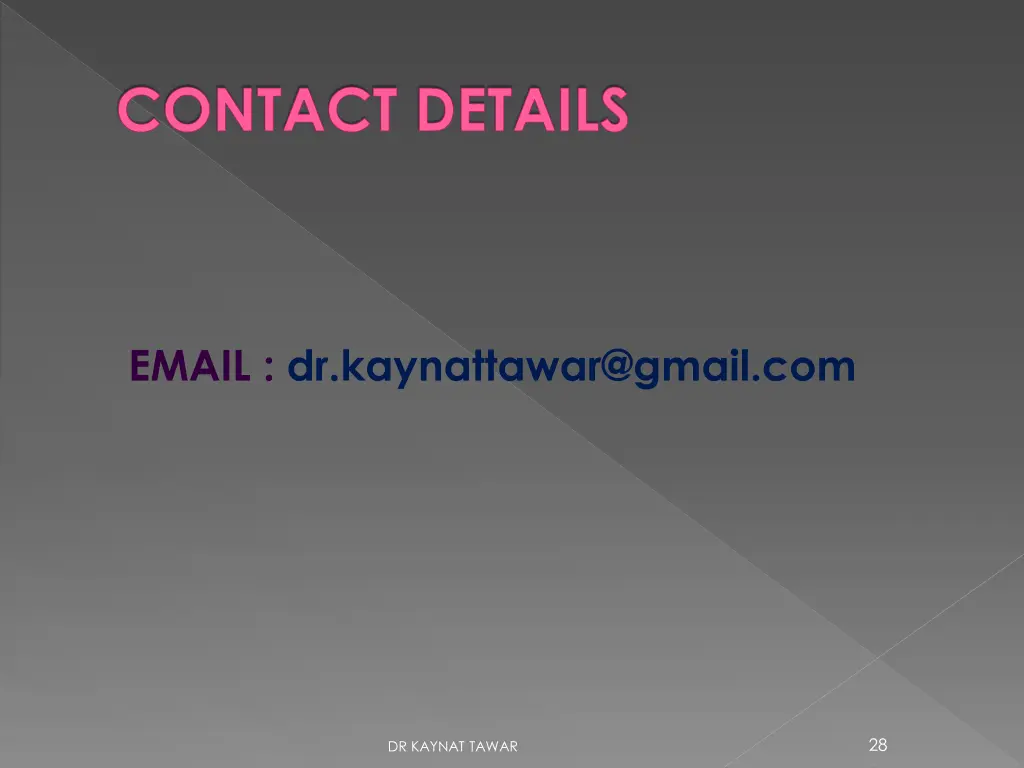 contact details