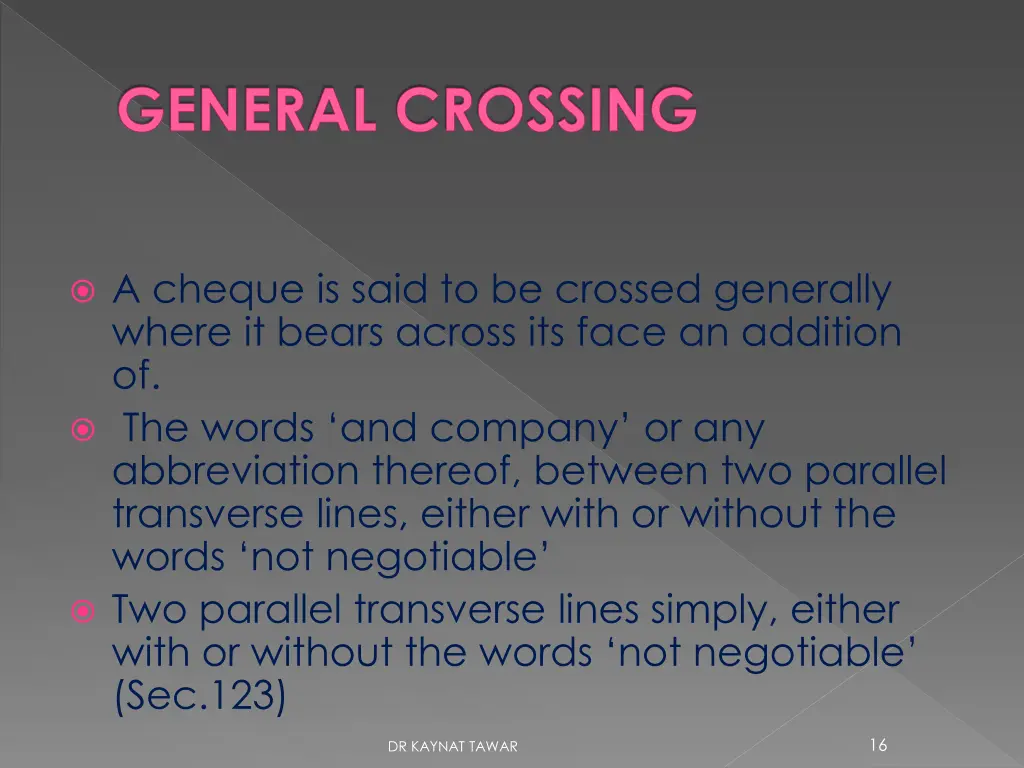 general crossing