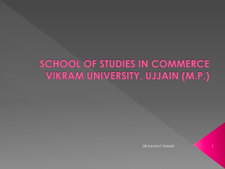 school of studies in commerce vikram university