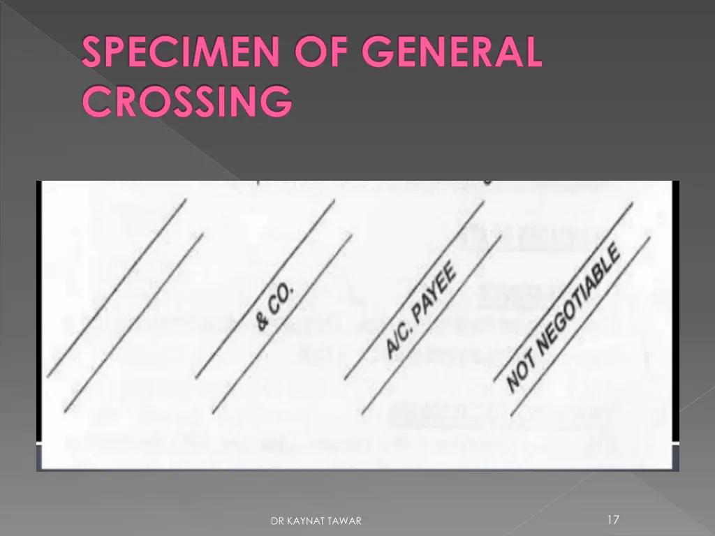 specimen of general crossing