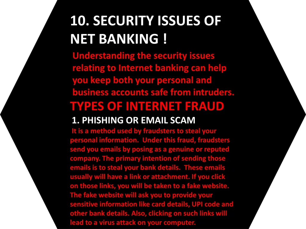 10 security issues of net banking understanding