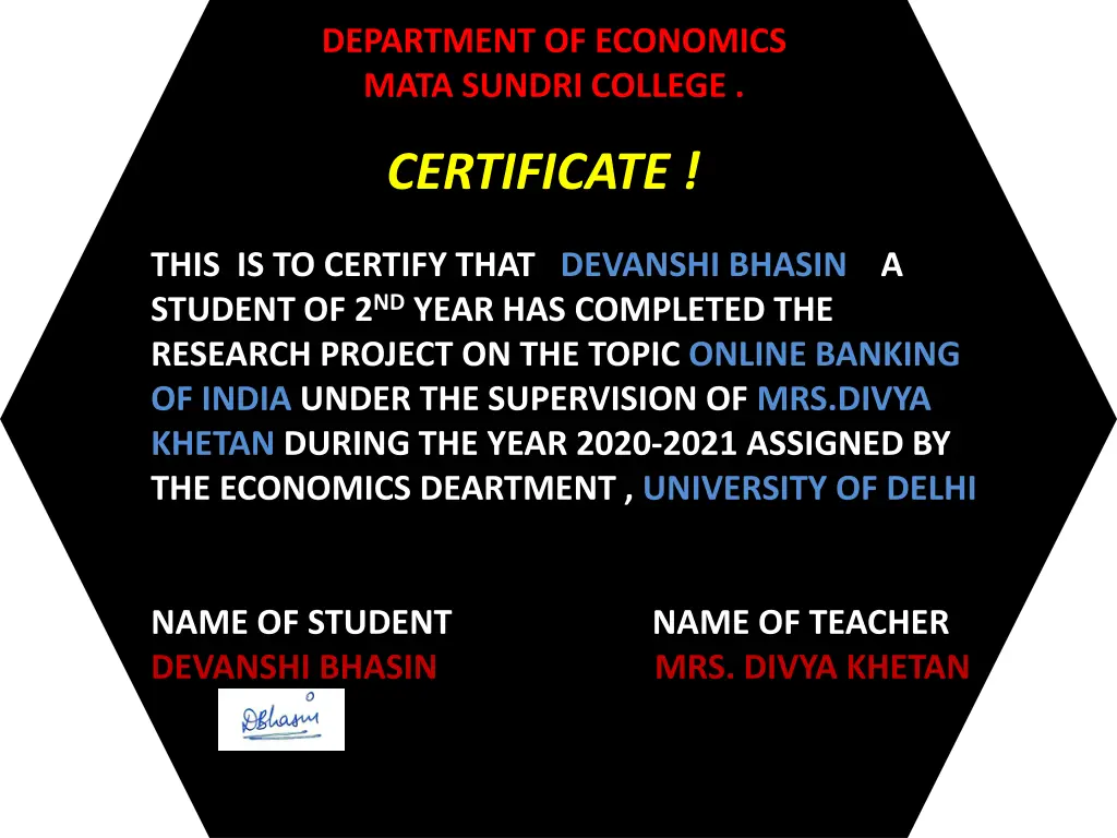 department of economics mata sundri college