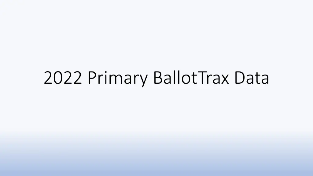 2022 primary ballottrax data