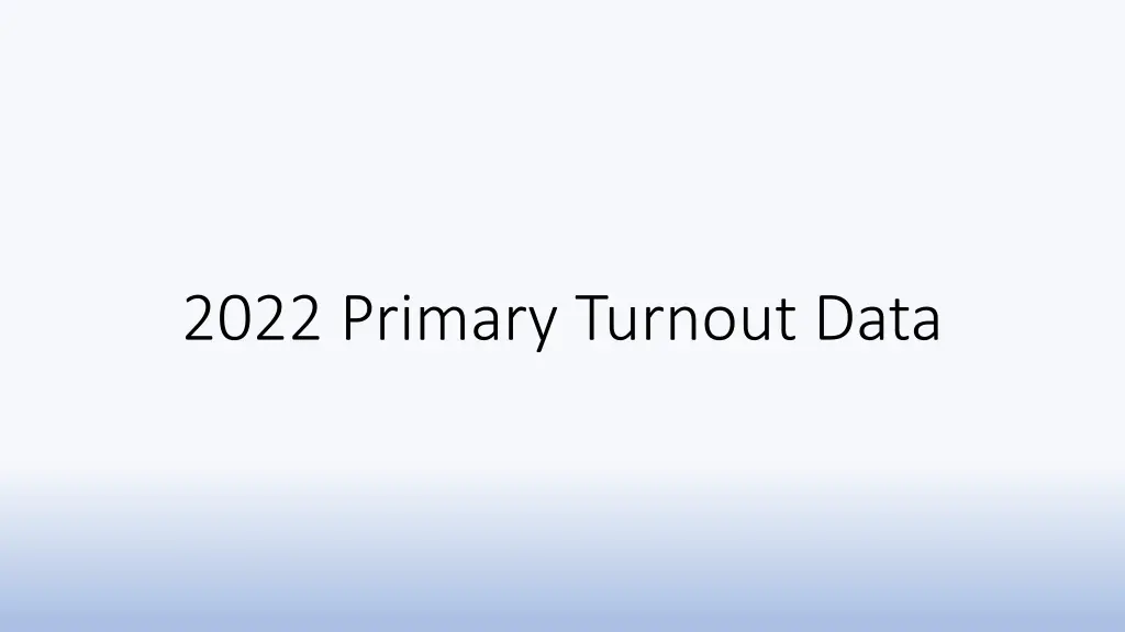 2022 primary turnout data