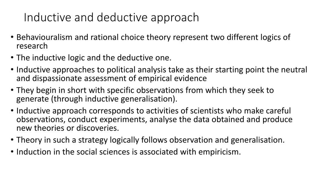 inductive and deductive approach