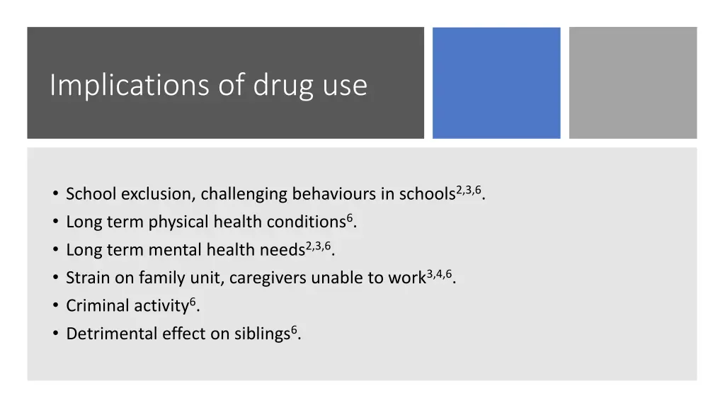 implications of drug use