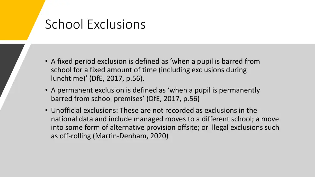 school exclusions