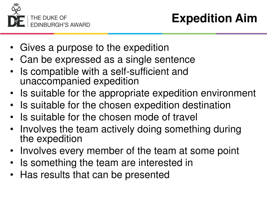 expedition aim