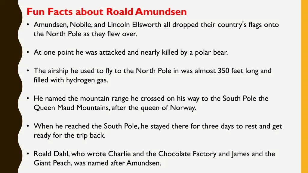 fun facts about roald amundsen amundsen nobile